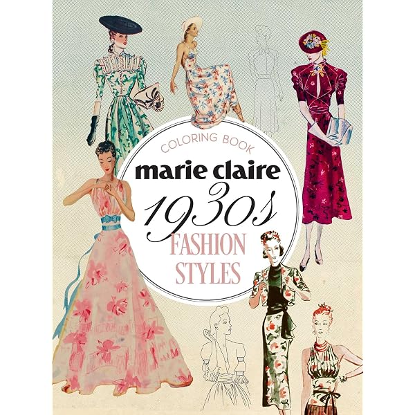 Amazon.com: Marie Claire 1930s Evening Styles Coloring Book